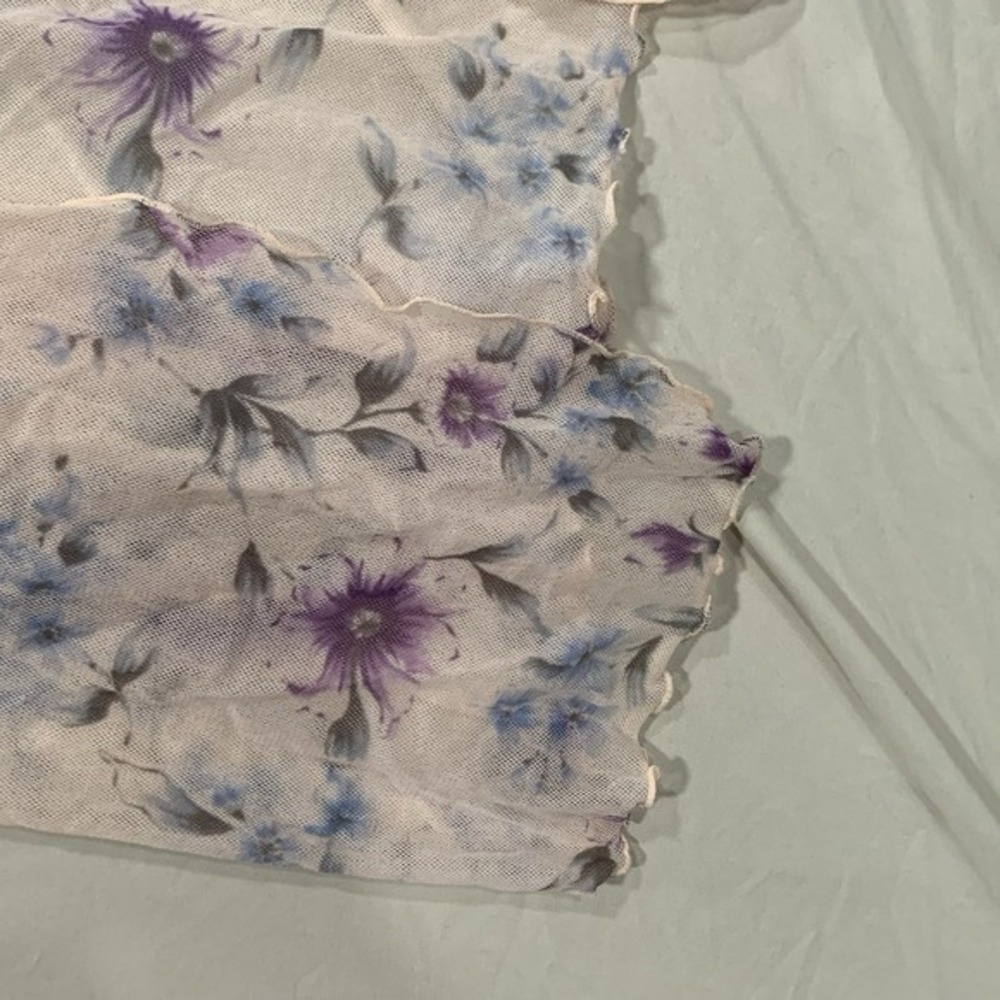 Vintage Victoria's Secret Floral Lace Babydoll Top M/L Y2K Cottagecore Lingerie - Picture 6 of 12